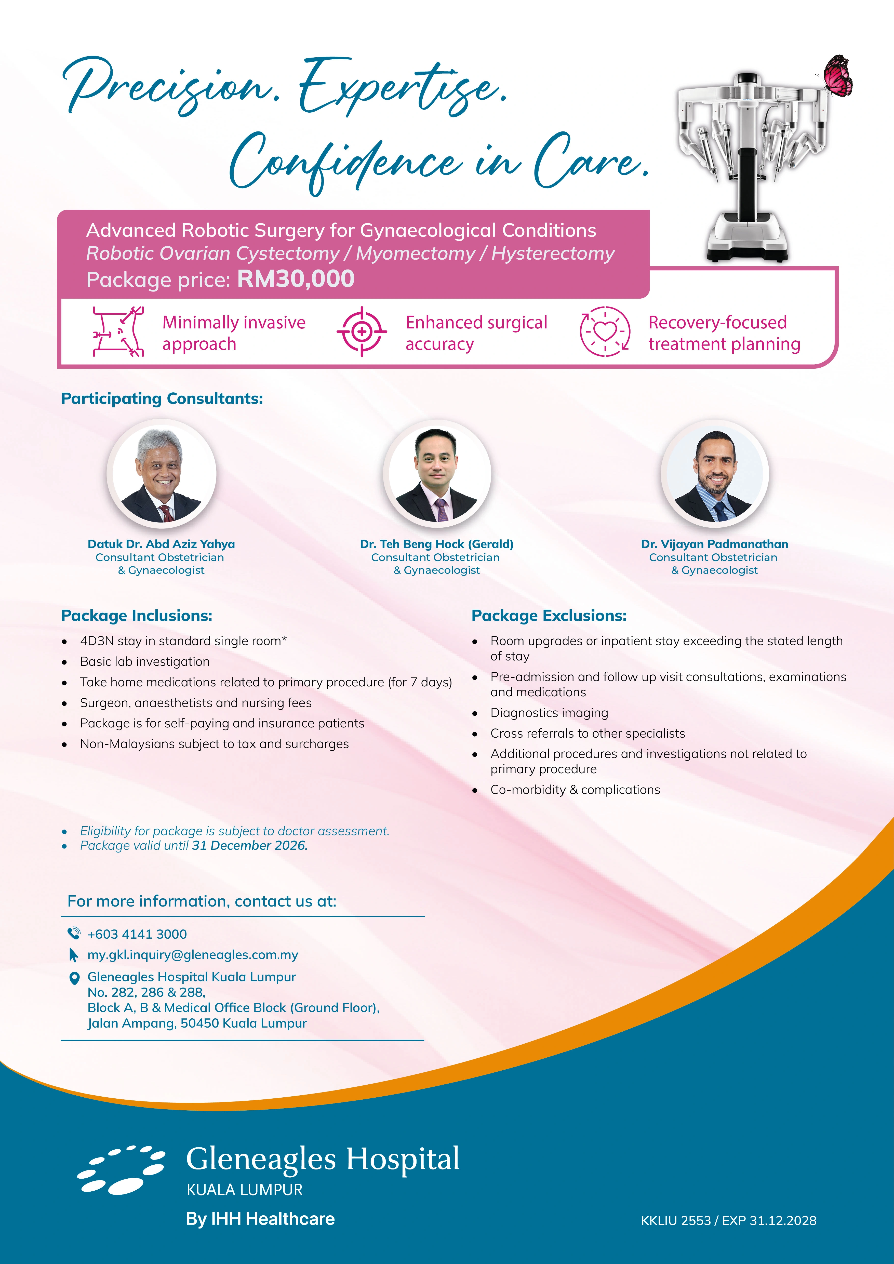 Robotic Gynaecological Surgery Packages